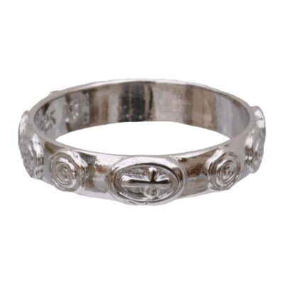 Sterling Silver One Piece Rosary Ring